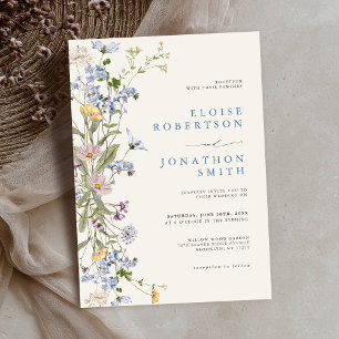 Spring Wildflower Meadow Garden Wedding   Invitation