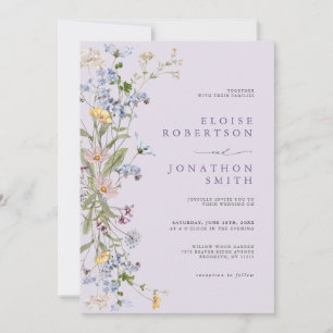 Spring Wildflower Meadow Garden Wedding   Invitation