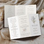 Spring Wildflower Meadow Garden Wedding Program<br><div class="desc">Capture the beauty of nature on your special day with our exquisite wildflower watercolor wedding program. Elegant, unique, and blooming with love. Use the text fields to personalise your design with your own wording and details. If you want to change the font style, colour or text placement, simply click the...</div>