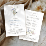 Spring Wildflower Meadow Garden Wedding Program<br><div class="desc">Capture the beauty of nature on your special day with our exquisite wildflower watercolor wedding program. Elegant, unique, and blooming with love. Use the text fields to personalise your design with your own wording and details. If you want to change the font style, colour or text placement, simply click the...</div>