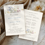 Spring Wildflower Meadow Garden Wedding Program<br><div class="desc">Capture the beauty of nature on your special day with our exquisite wildflower watercolor wedding program. Elegant, unique, and blooming with love. Use the text fields to personalise your design with your own wording and details. If you want to change the font style, colour or text placement, simply click the...</div>