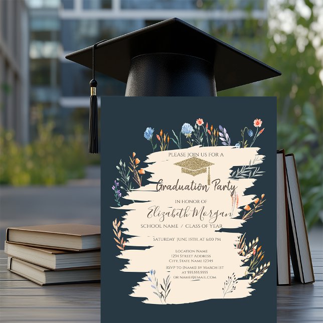 Spring Wildflower Meadow Graduation Invitation (Creator Uploaded)
