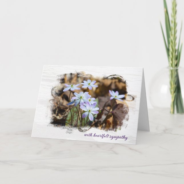 Spring Wildflower Sympathy Card (Front)