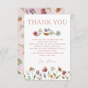 Spring Wildflower Thank You Card