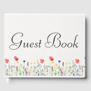 Spring Wildflower Themed Guestbook