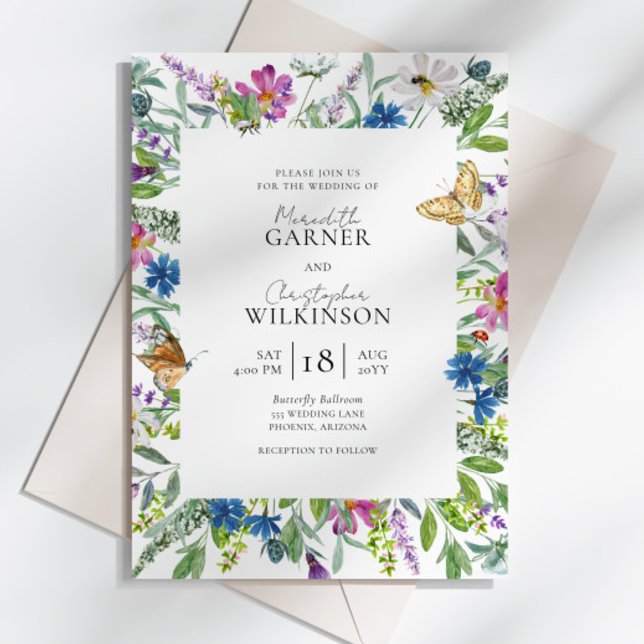 Spring Wildflower Wedding Invitation (Creator Uploaded)