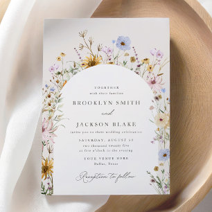 Spring Wildflower Wedding Invitation