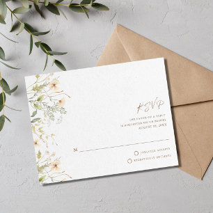 Spring Wildflower Wedding RSVP Card