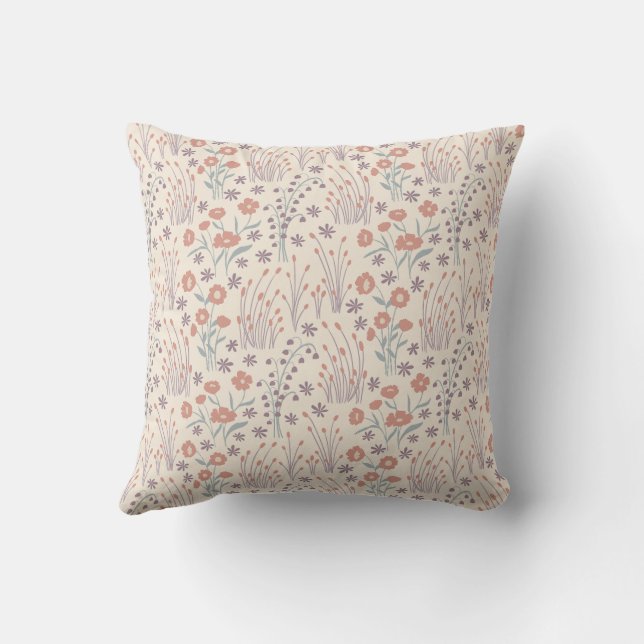 Spring Wildflower Whispers Cushion (Back)