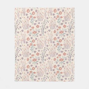 Spring Wildflower Whispers Fleece Blanket