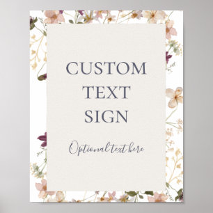 Spring Wildflower   White Cards and Gifts Custom Poster