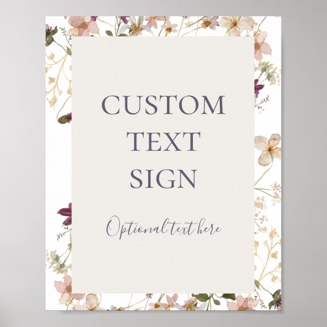 Spring Wildflower | White Cards and Gifts Custom Poster (Front)