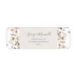 Spring Wildflower | White Return Address Label<br><div class="desc">This spring wildflower | white return address label is perfect for your rustic vintage boho wedding. The design features colourful, elegant minimalist pastel watercolor wild flowers. It reminds the viewer of a classic simple bohemian summer garden meadow. A highlight of the design is how the floral and the greenery are...</div>