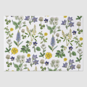 Spring Wildflower Yellow Purple Floral Buttercup Tissue Paper