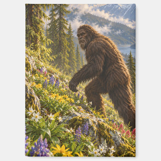 Spring Wildflowers Bigfoot Magnet