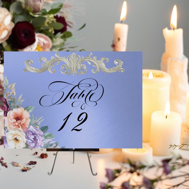 Spring Wildflowers - Blue Table Number (Creator Uploaded)