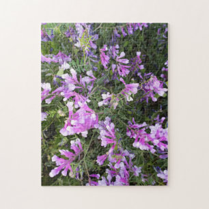 Spring Wildflowers in Purple Shades Jigsaw Puzzle