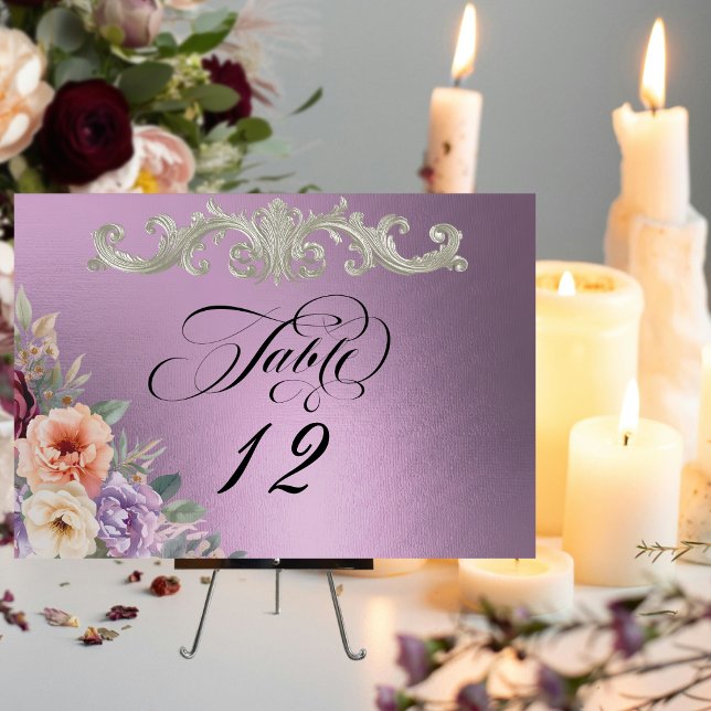 Spring Wildflowers - Lavender Table Number (Creator Uploaded)