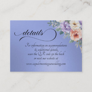 Spring Wildflowers, QR Code - Blue Enclosure Card