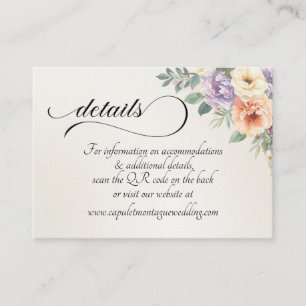 Spring Wildflowers, QR Code - Ivory Enclosure Card