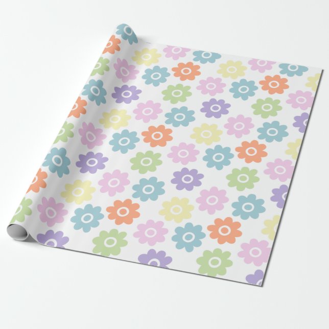 Spring Wildflowers Wrapping Paper (Unrolled)