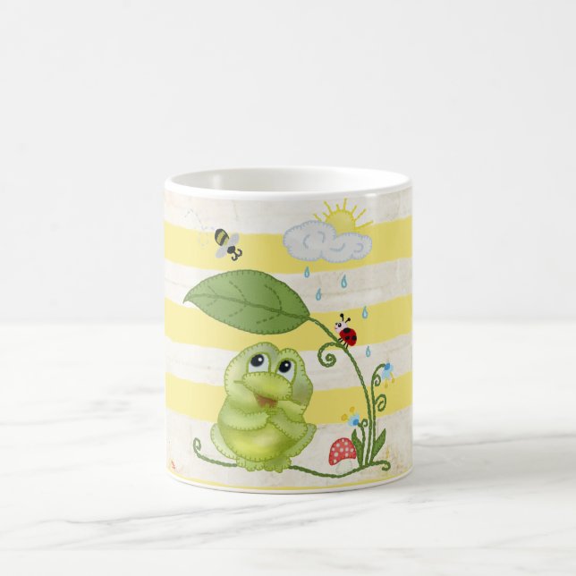 Spring with frog coffee mug (Center)