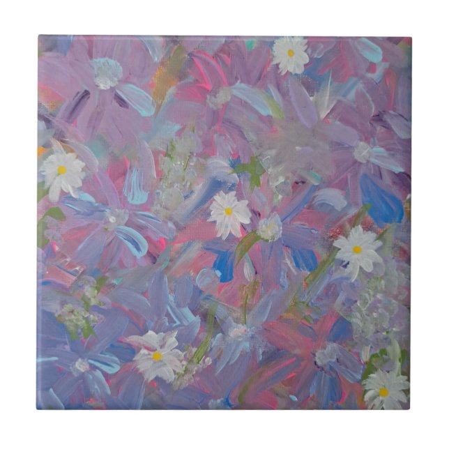 Spring Wonderland Floral Ceramic Tile (Front)
