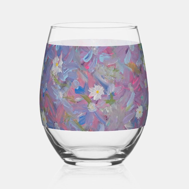 Spring Wonderland  Stemless Wine Glass (Front)
