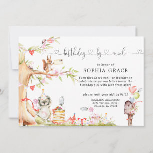 Spring Woodland Birthday by Mail Invitation