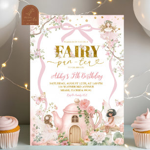 Spring woodland enchanted fairy tea party invitati invitation