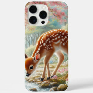 Spring woods with duck and fawn/deer  iPhone 16 pro max case