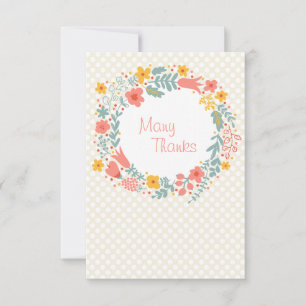 Spring Wreath Thank You Notecard