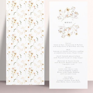 Spring Wreath Wildflower Wedding Menu