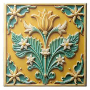 Spring Yellow Bloom Tile