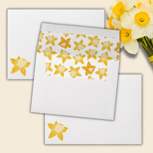 Spring Yellow Daddodil Envelope