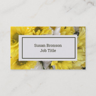 Spring Yellow Floral Business Card