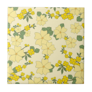 Spring Yellow Flower Pattern Tile