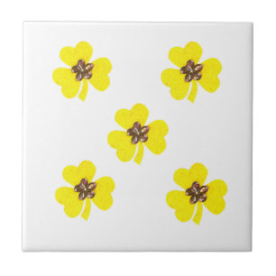 Spring yellow, light yellow clovers for kitchen tile