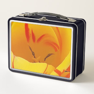Spring Yellow Tulips Metal Lunch Box