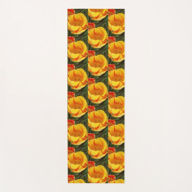 Spring Yellow Tulips Yoga Mat (Front)
