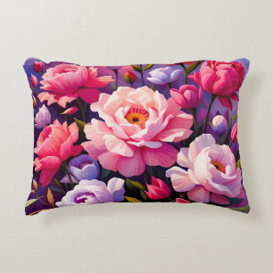 Spring Zen Sunrise Pink Blossom Garden Decorative Cushion