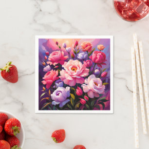 Spring Zen Sunrise Pink Blossom Garden  Napkin