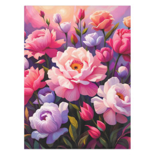 Spring Zen Sunrise Pink Blossom Garden Tablecloth