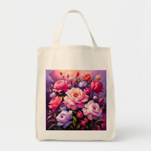 Spring Zen Sunrise Pink Blossom Garden  Tote Bag