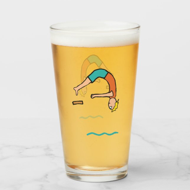 Springboard Diving Glass (Front Filled)