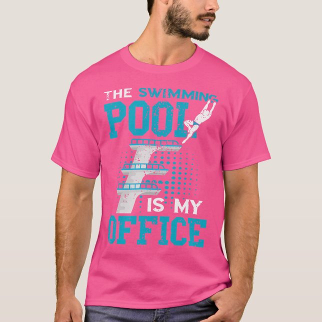 Springboard Diving Office Swimming Pool Springboar T-Shirt (Front)