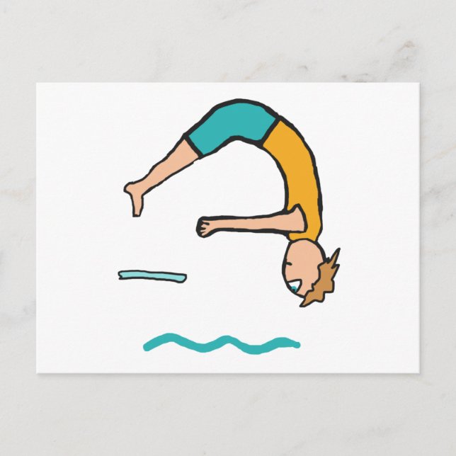 Springboard Diving Postcard (Front)