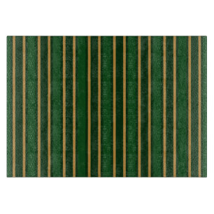 Springbok green and gold candy stripes cutting board