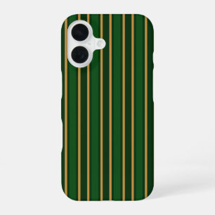 Springbok green and gold candy stripes iPhone 16 case