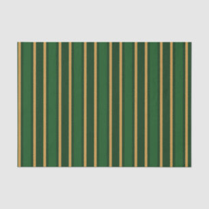 Springbok green and gold candy stripes tissue paper